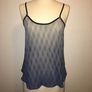 Sheer Patterned Tank Top